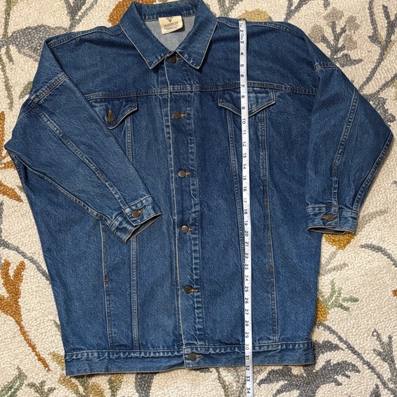 American Vintage large denim coat Jean jacket made in the USA Limited Express - Picture 14 of 16